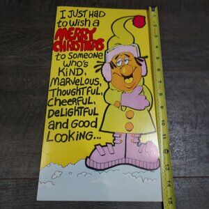 Christmass Card 15"x8" With Envelope- Happy Day Brand Made In USA.